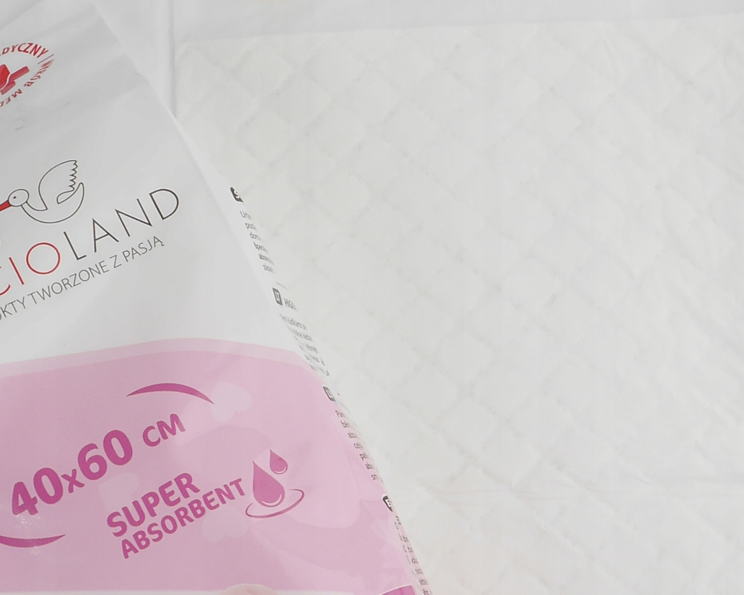 5x BOCIOLAND Podkład Podkłady Ochronne Higieniczne 40x60 Na Przewijak 50szt Informacje o bezpieczeństwie CE