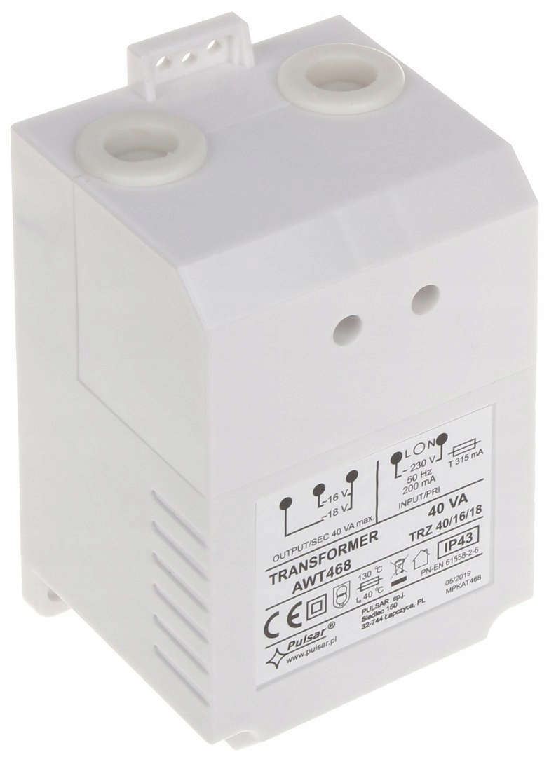 

Zasilacz napięcia Ac: 16V, 18V Transformatorowy