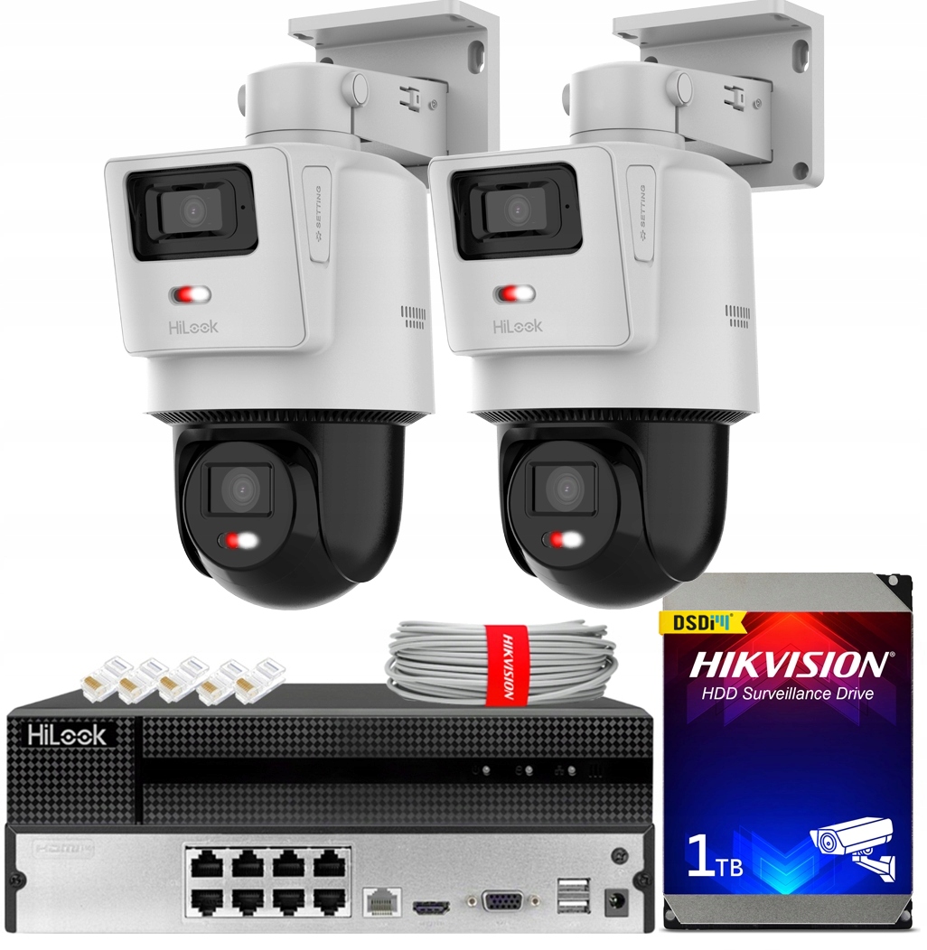 Sada Ip monitorování 2x otočná kamera TandemVu 4MP+4MP HiLook Hikvision