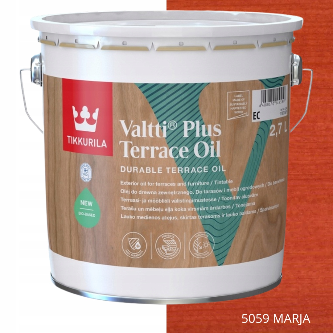 TIKKURILA OLEJ DO DREWNA VALTTI PLUS TERRACE OIL 2,7L KOLOR 5059 MARJA