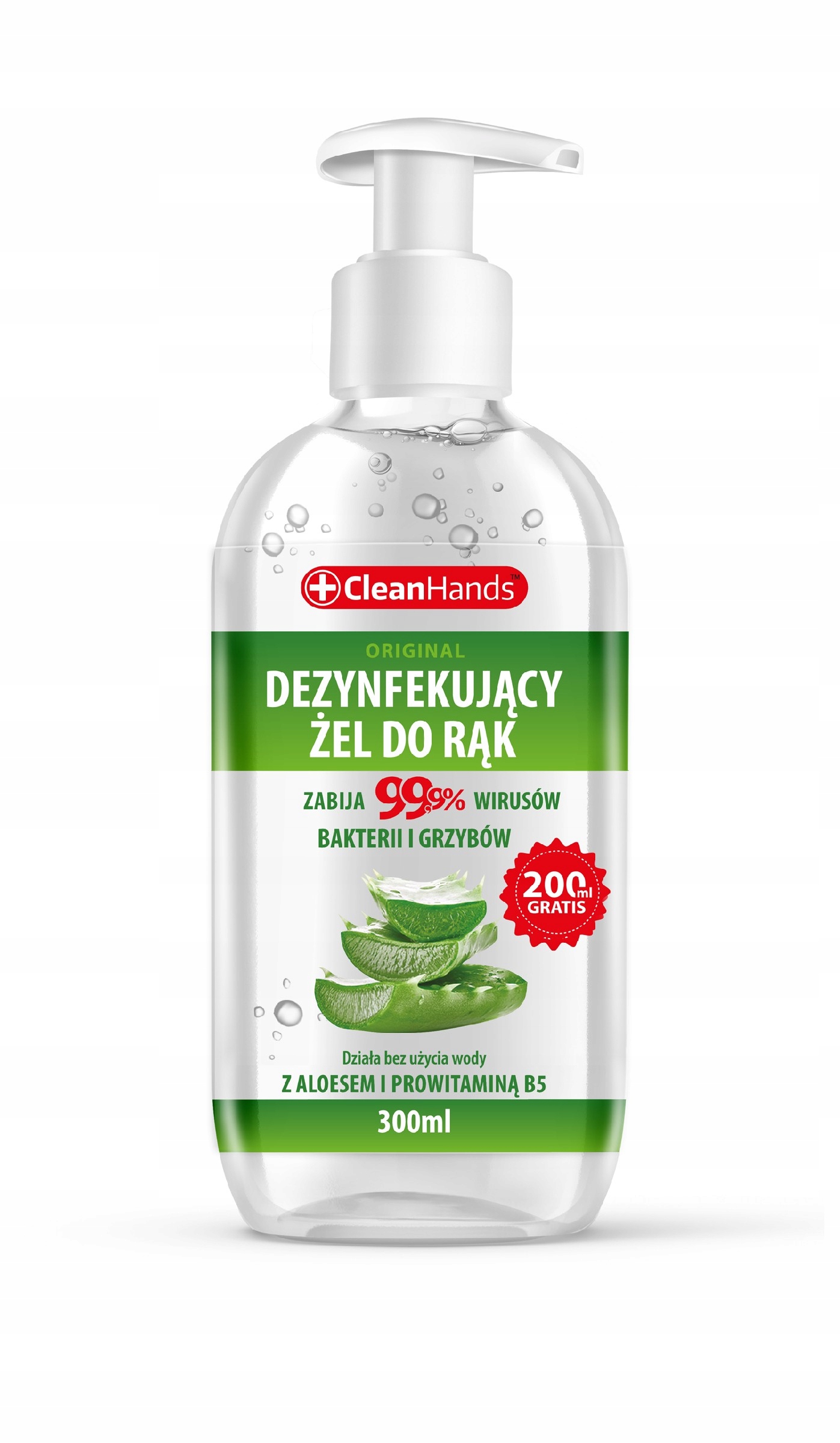 Antybakteryjny żel do dezynfekcji rąk Cleanhands z aloesem i pantenolem