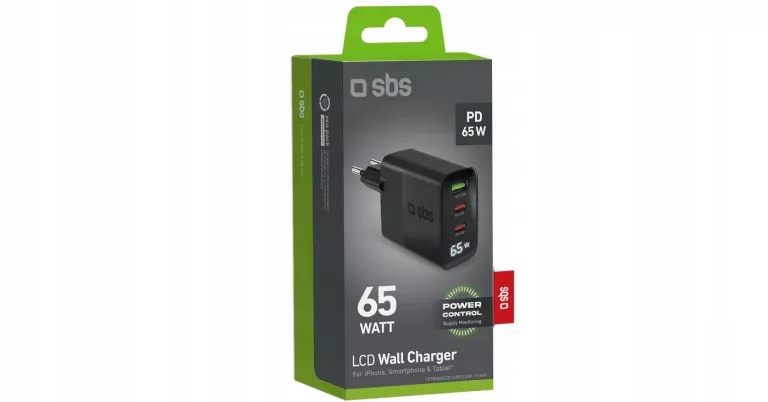 Ładowarka Sieciowa Sbs Gan 65W Czarny 8018417481468