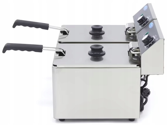 Frytkownica podwójna gastronomiczna elektryczna 2x8L 6,5kW Maxima 09365225