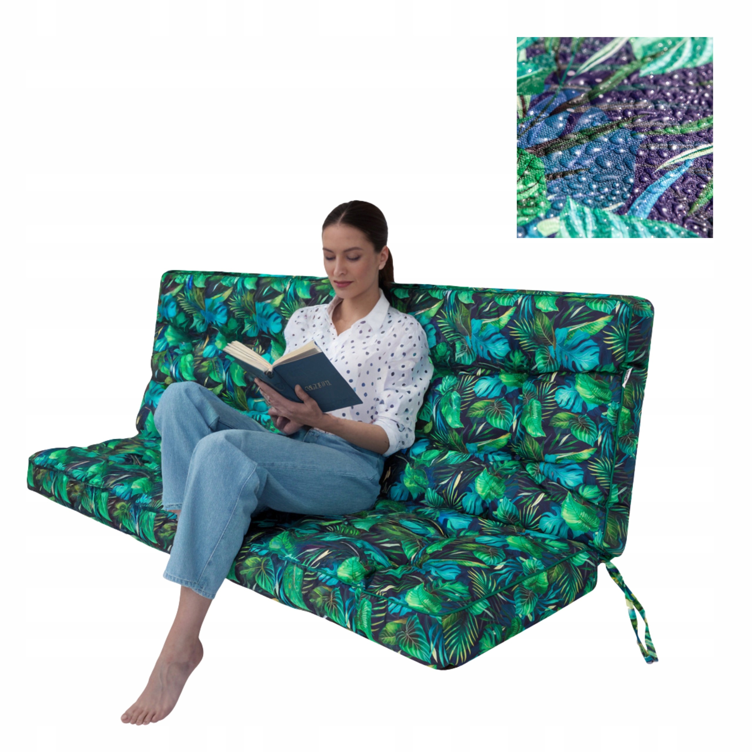 Poduška Na Hojdačku Poduška na záhradnú lavičku s opierkou Vodotesná 120 cm