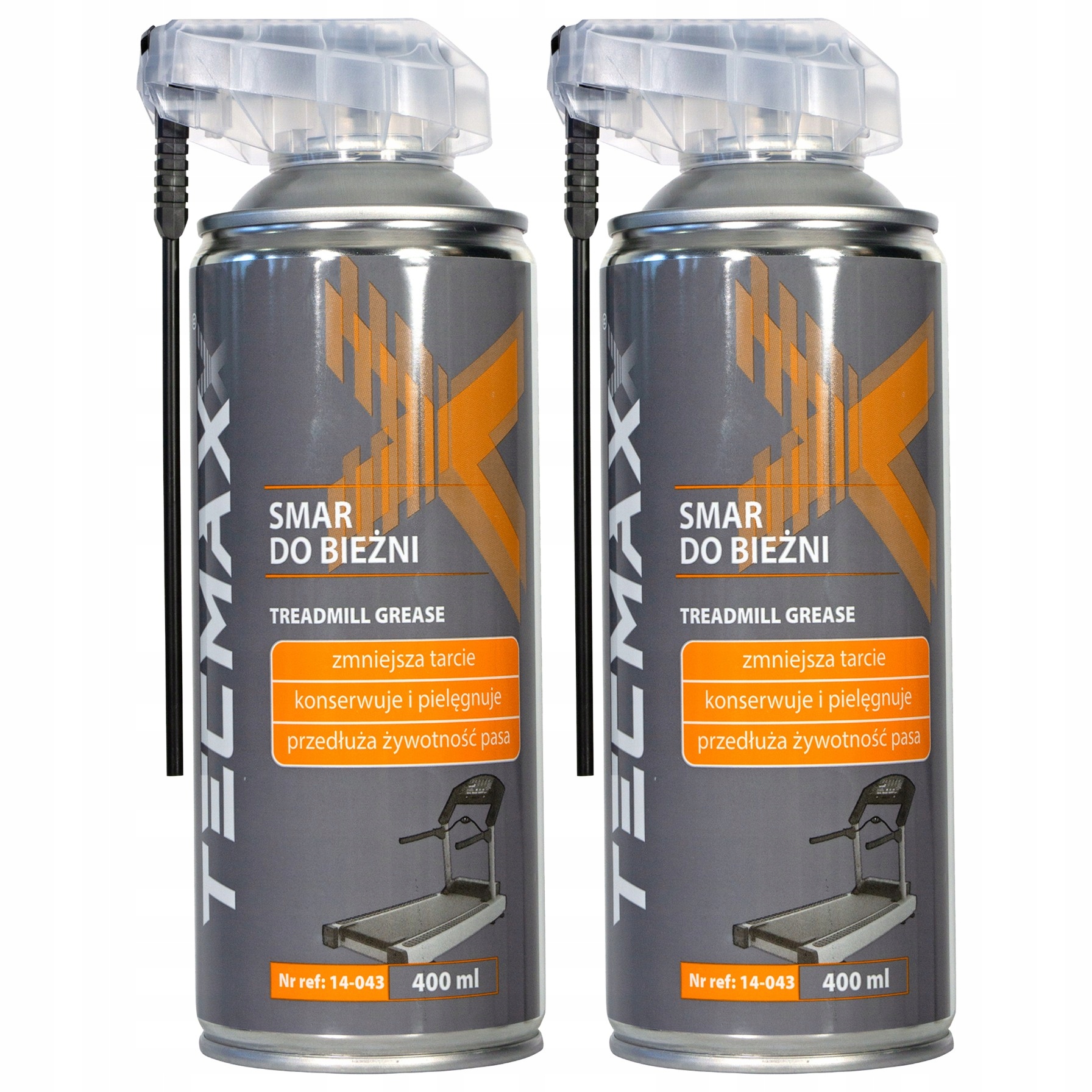 Smar do bieżni Silikonowy Spray Bezbarwny Penetrujący aplikator 400ml x2