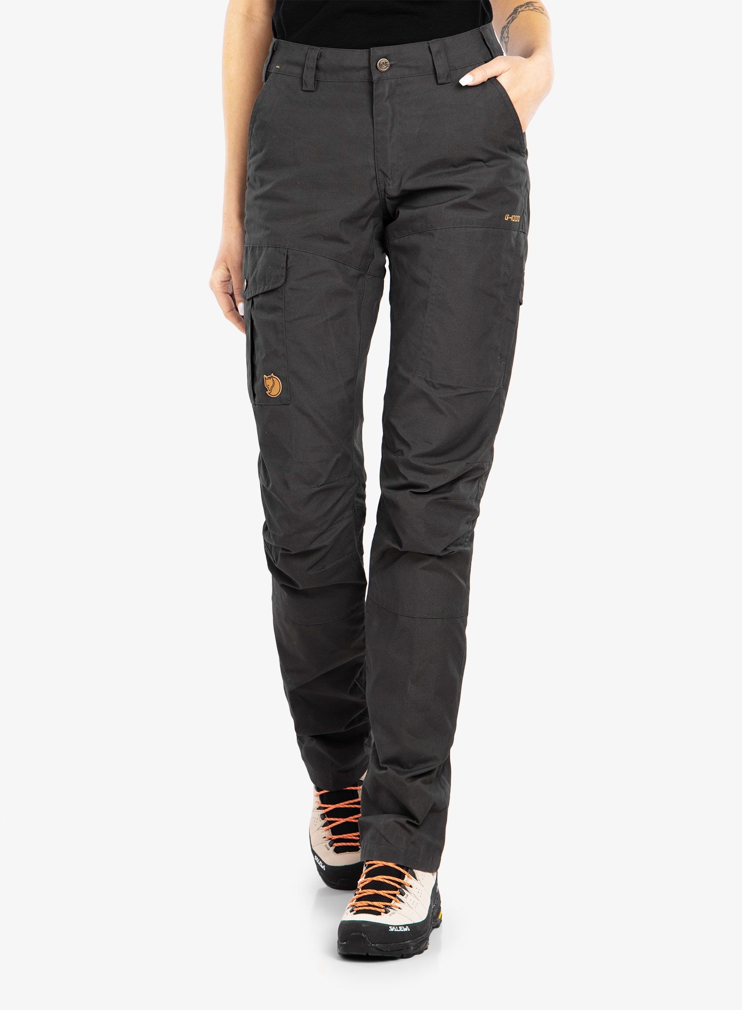 Dámské trekové kalhoty Fjallraven Karla Pro Trousers, tmavě šedé, velikost 42 XL
