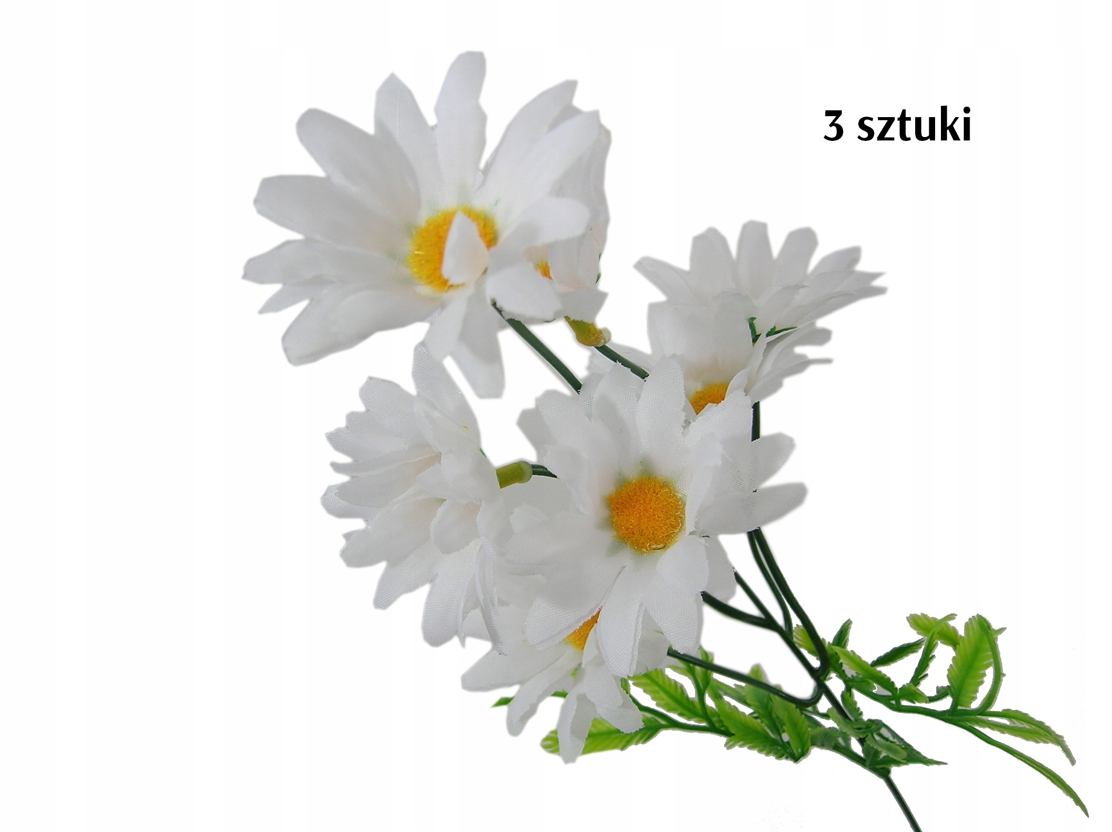 d. BIAŁE STOKROTKI MARGARETKI KOMPLET 3 SZT