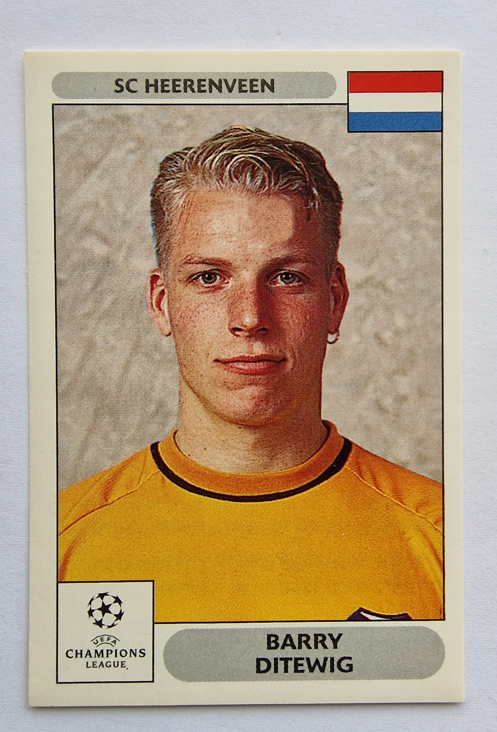 2000-01 Panini Champions League Barry Ditewig Sc Heerenveen /b