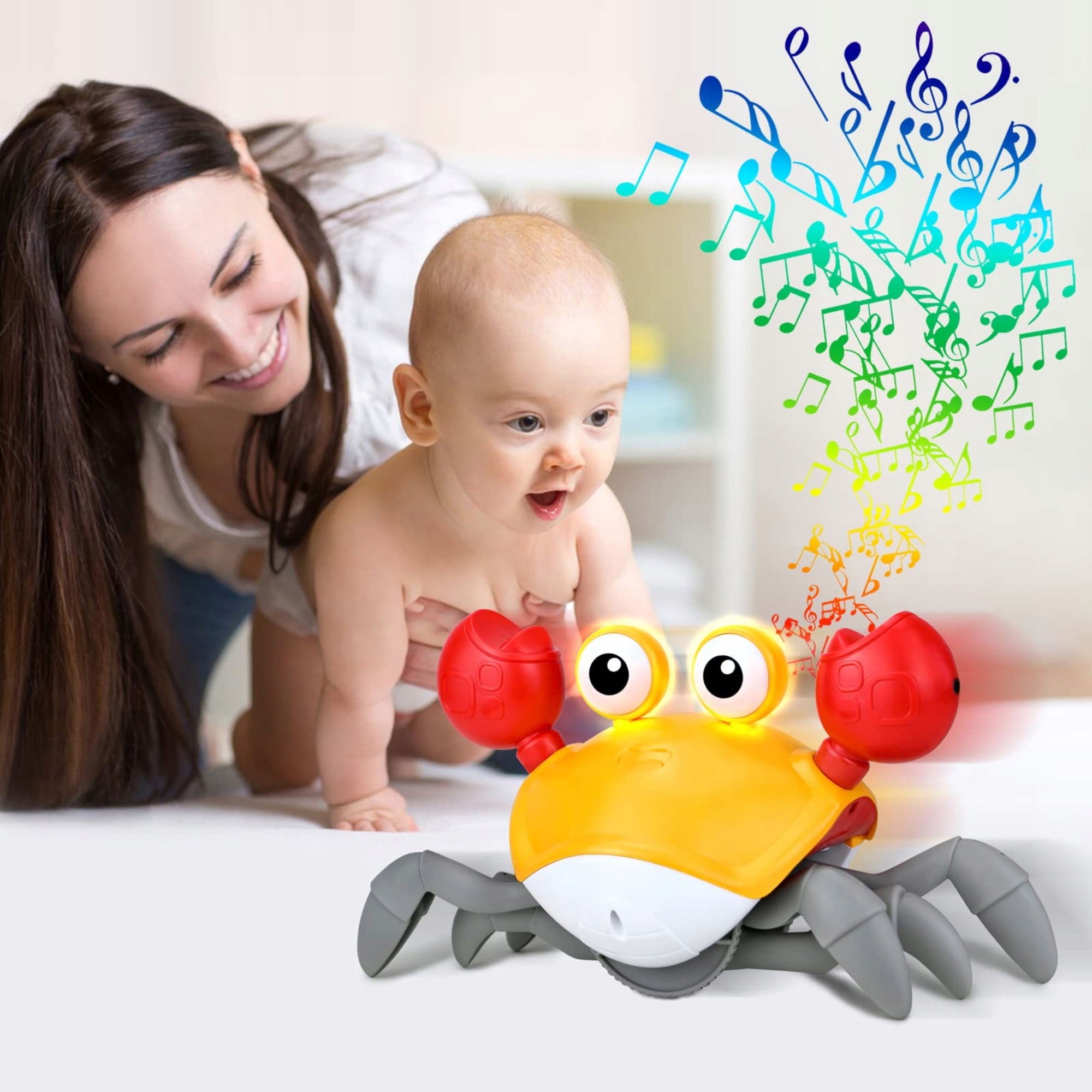 PEŁZAJĄCY UCIEKAJĄCY KRAB INTERAKTYWNY DŹWIĘK LED Płeć chłopcy dziewczynki