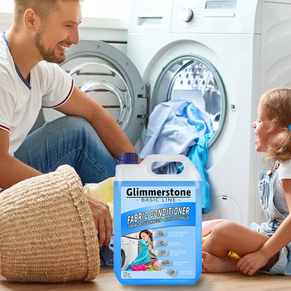 GLIMMERSTONE PŁYN DO PŁUKANIA TKANIN 200 PŁUKAŃ DŁUGOTRWAŁA ŚWIEŻOŚĆ 5L Marka Glimmerstone