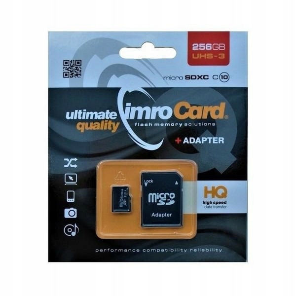 Paměťová karta microSDXC 256 Gb Imro+ adp 10C UHS-3