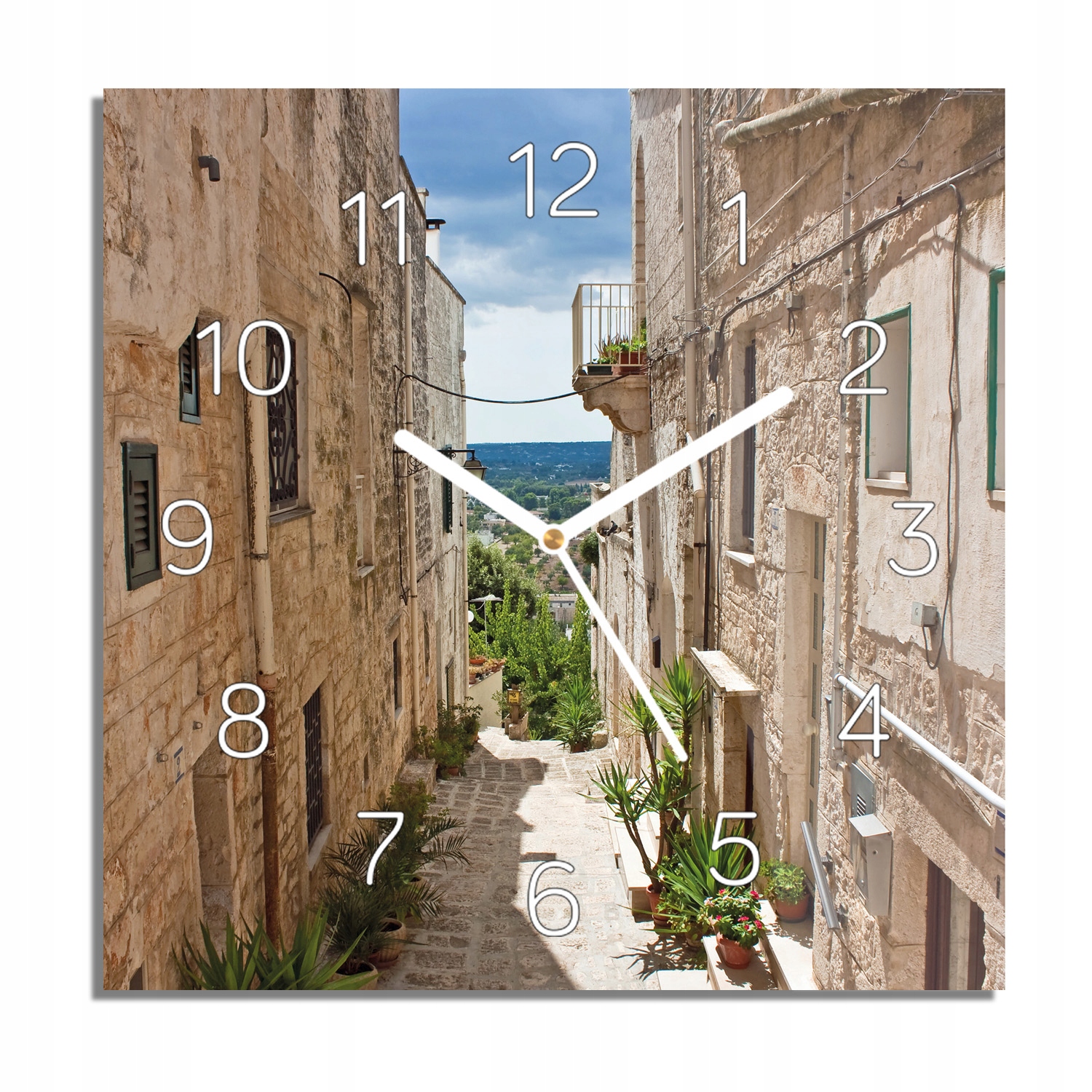 

Uliczka budynki foto-zegar do kuchni 30x30 z foto