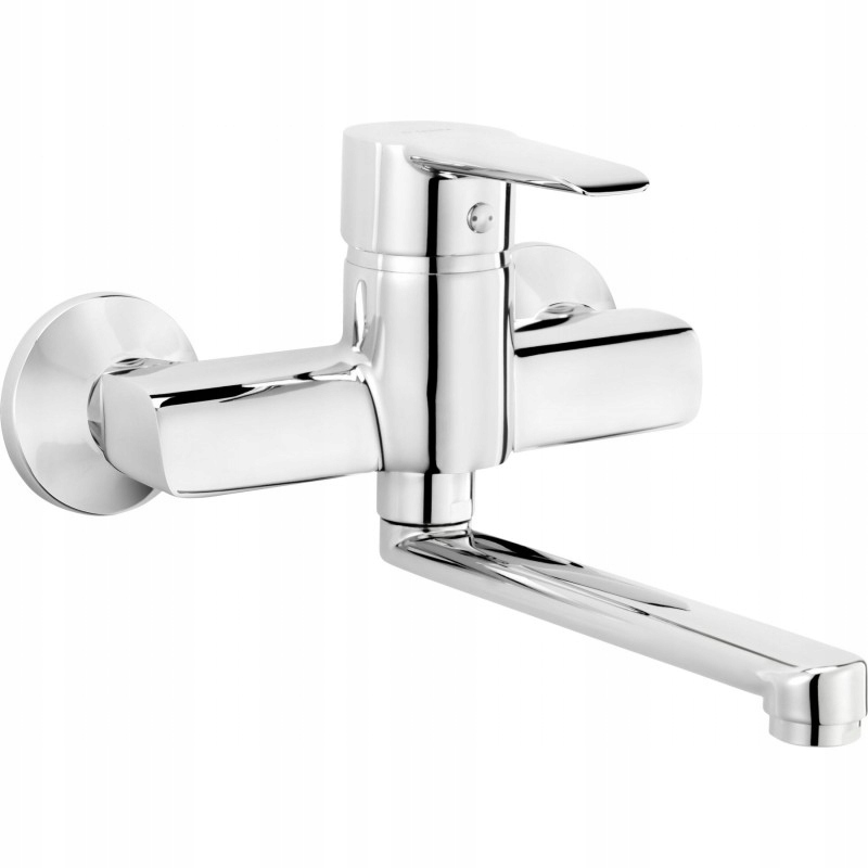 

Bateria Umywalkowa Ścienna Obrotowa Wylewka Chrom