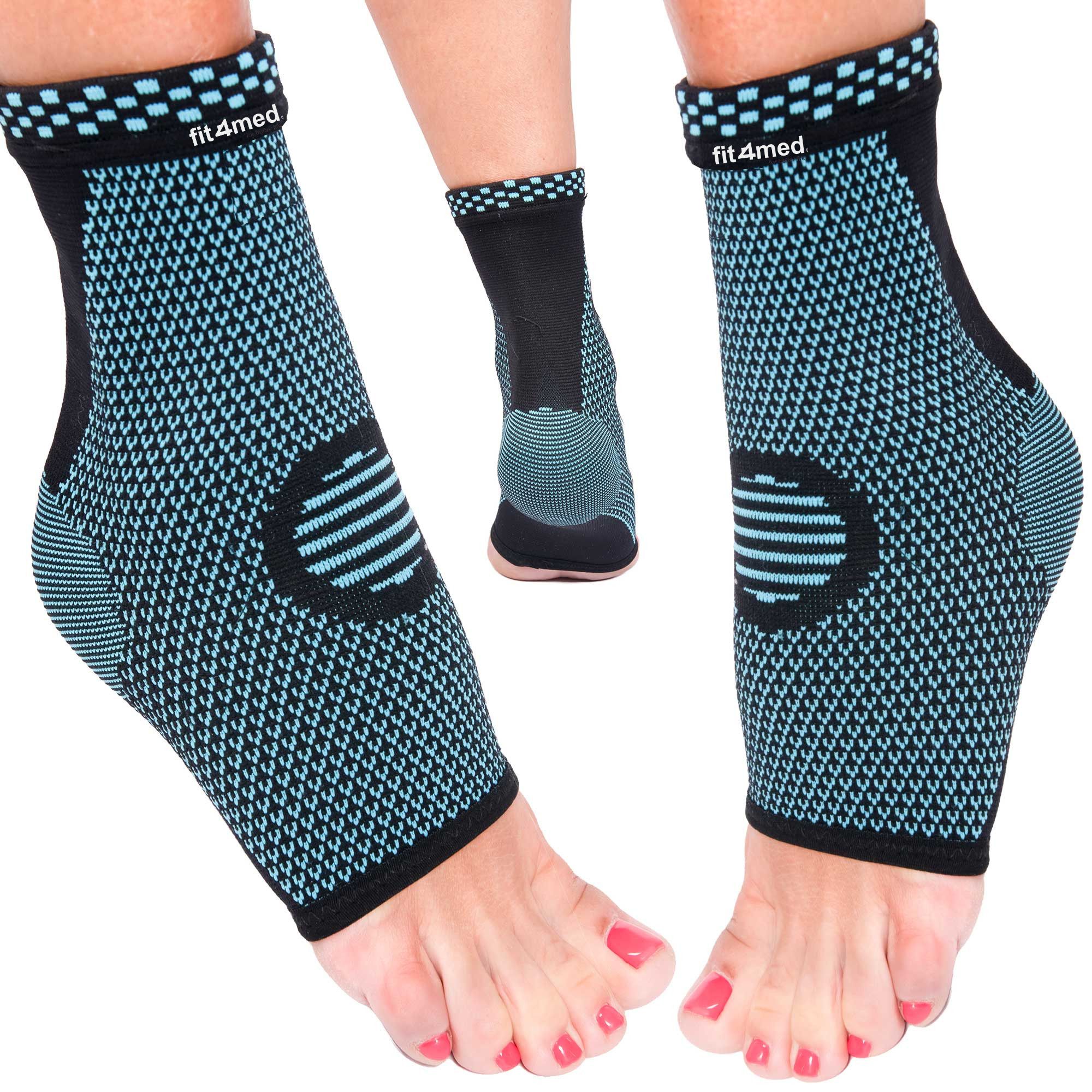 ŚCIĄGACZ ORTEZA STABILIZATOR STOPA KOSTKA 2szt XL OPASKI KOMPRESYJNE UNISEX Marka Fit4Med