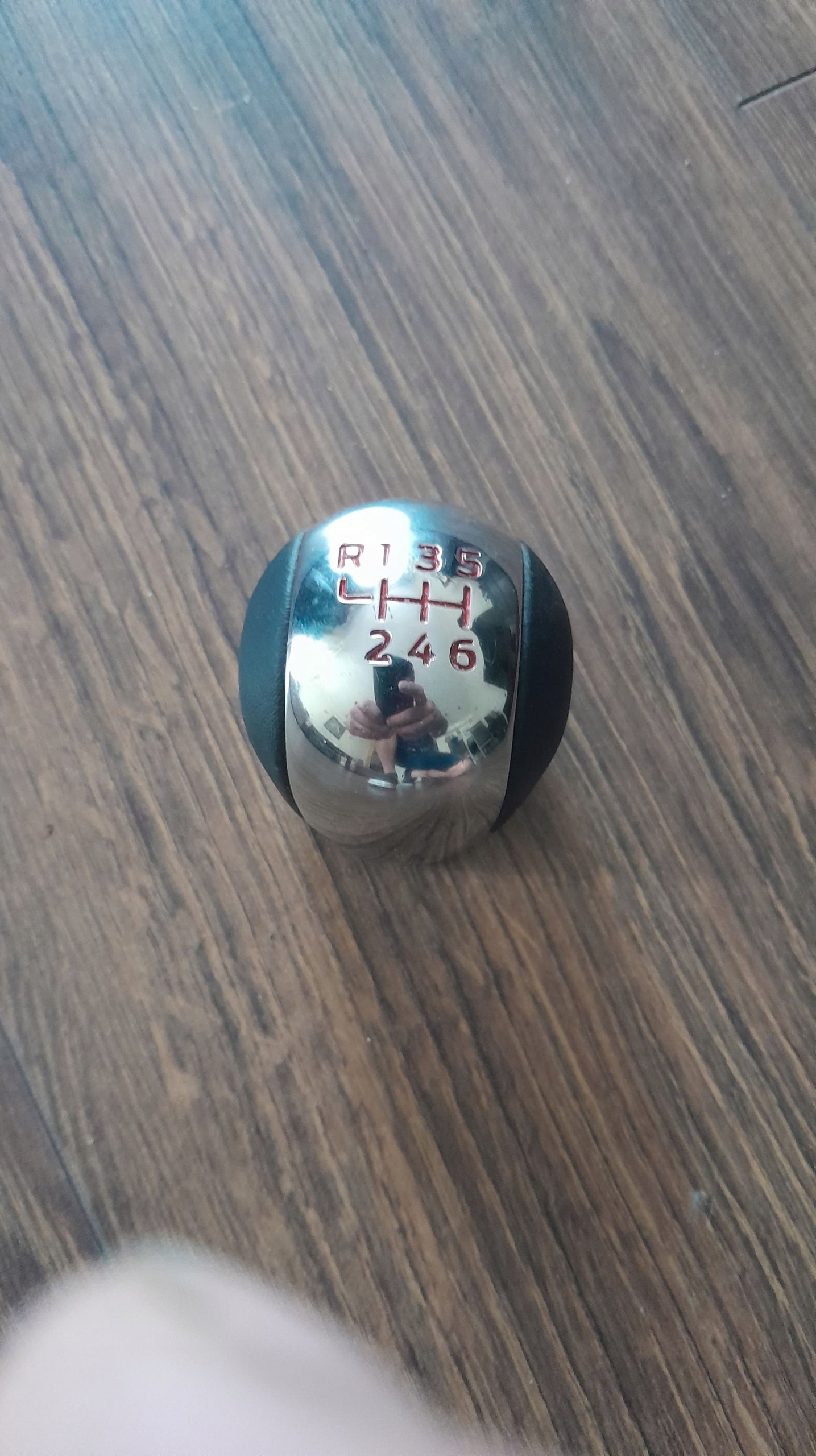 Ручка перемикання передач FORD ST, Fiesta, Focus, шкіра + хром