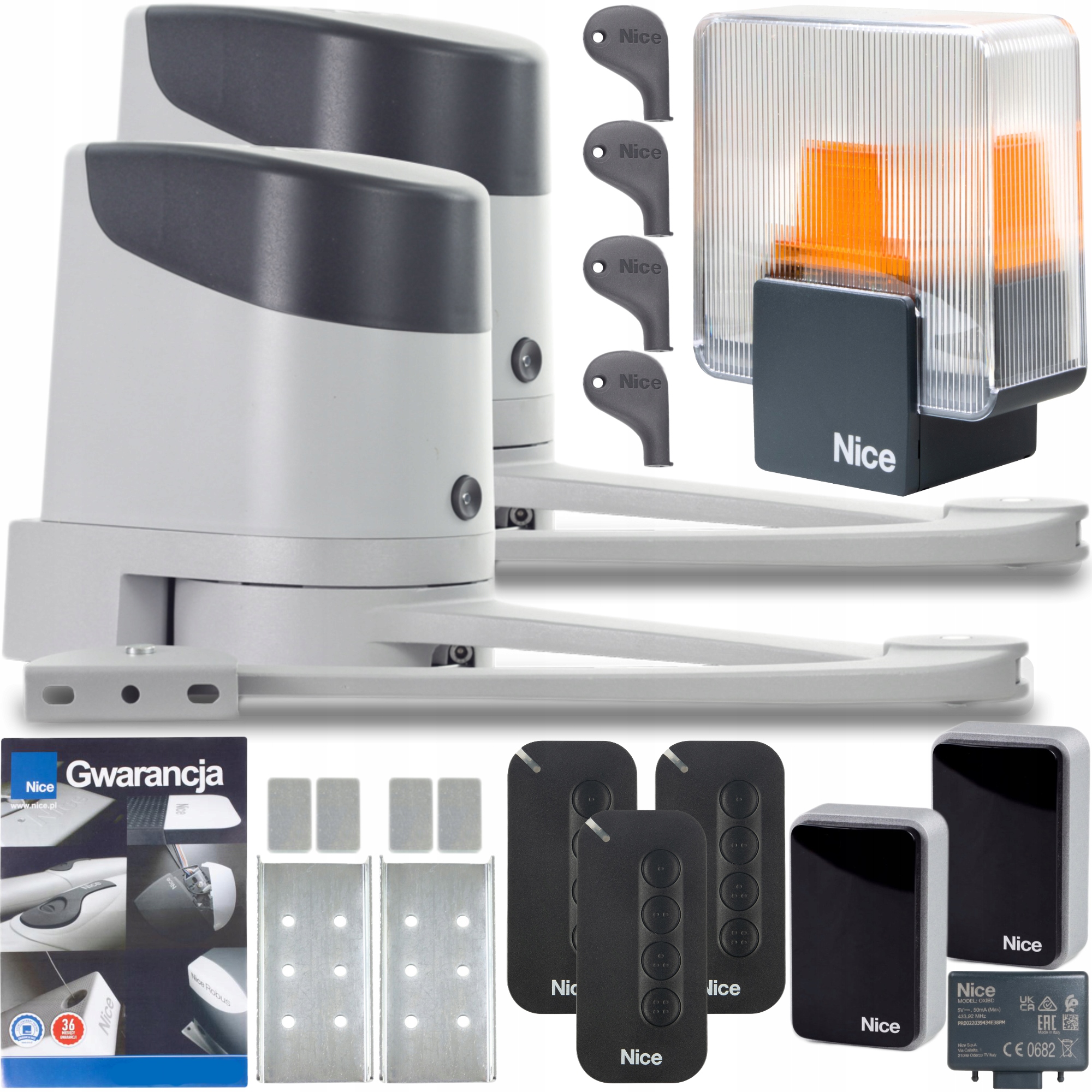 Sada pro automatizaci brány Nice Hopp 3x Ovladač Lampa