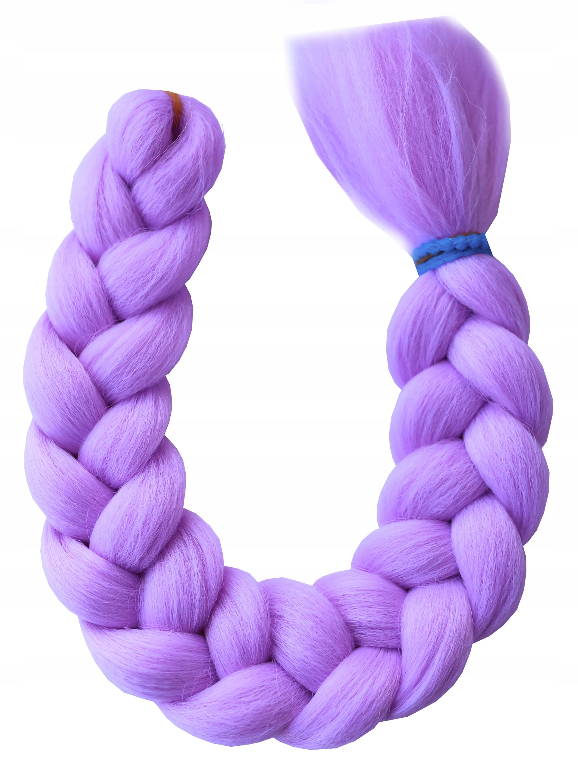 KOLOROWE Włosy syntetyczne warkoczyki FIOLET