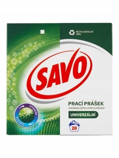 Levně 2x Savo, Univerzální prášek na praní, 1.4 kg