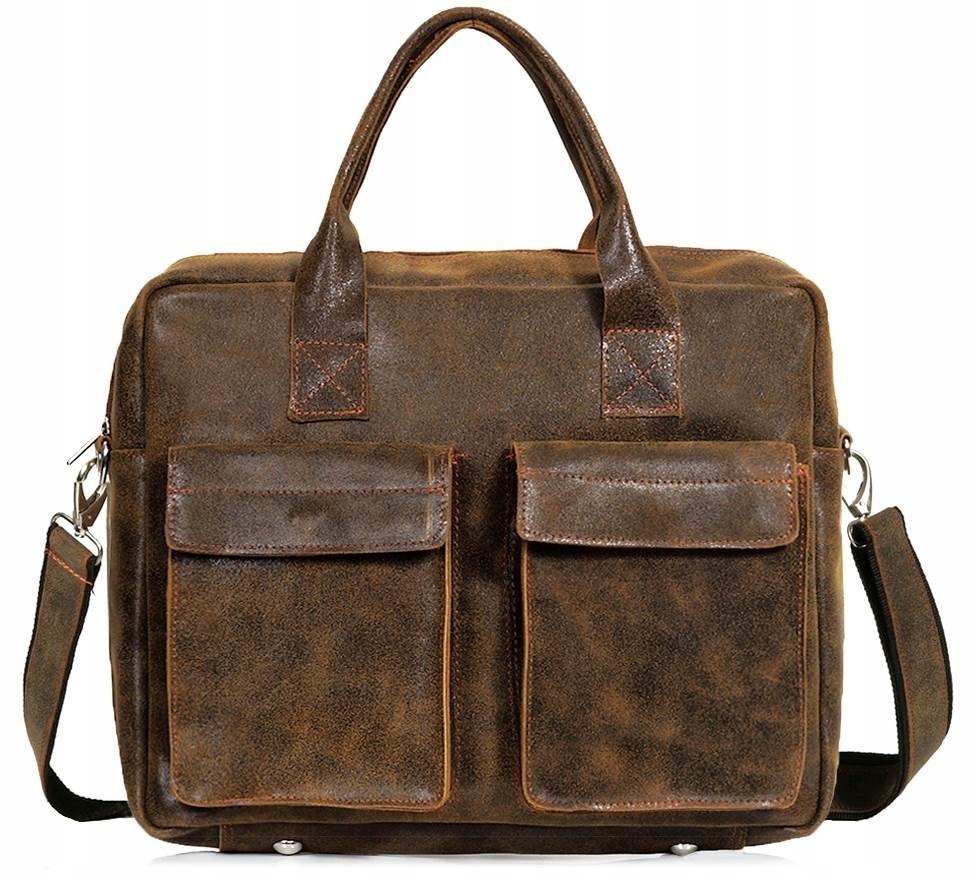 Polská Hnědá Kožená Taška Na Notebook Windsor Obchodní Aktovka