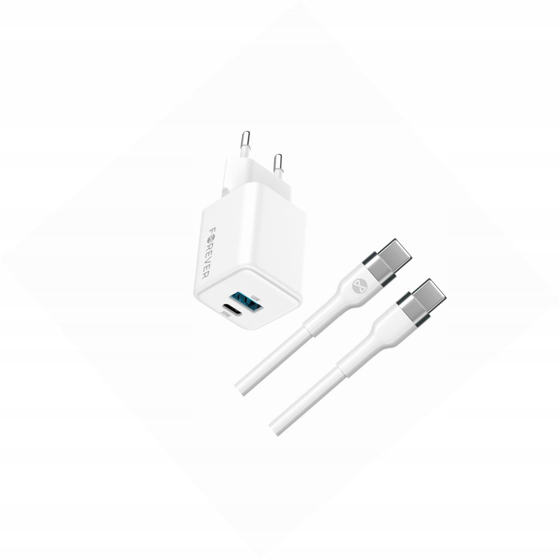 Szybka ładowarka GaN 30W Usb i Usb-c z kablem do Motorola Moto G60s