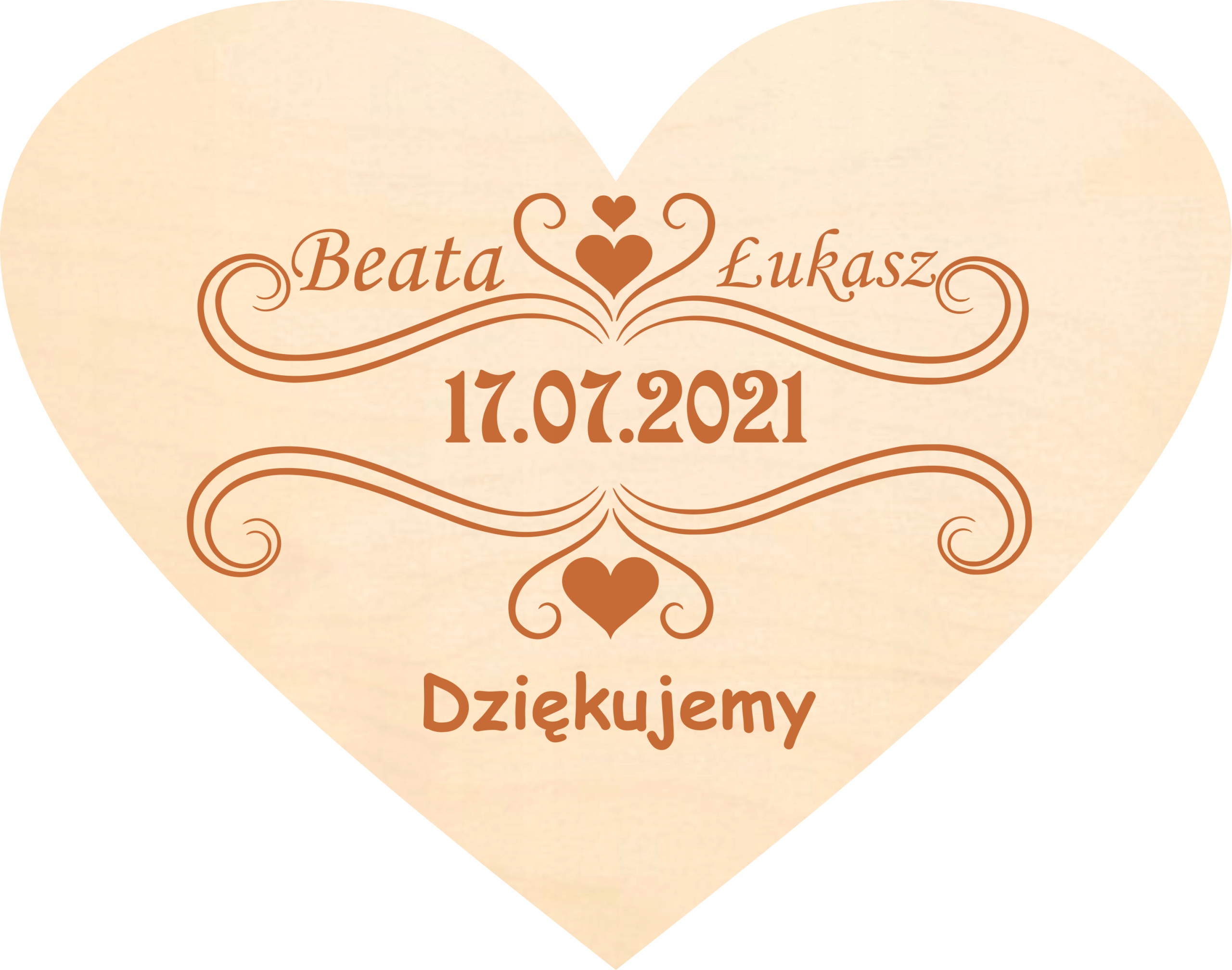 

Podziękowanie Dla Gości Ślub Wesele Grawer Magnes