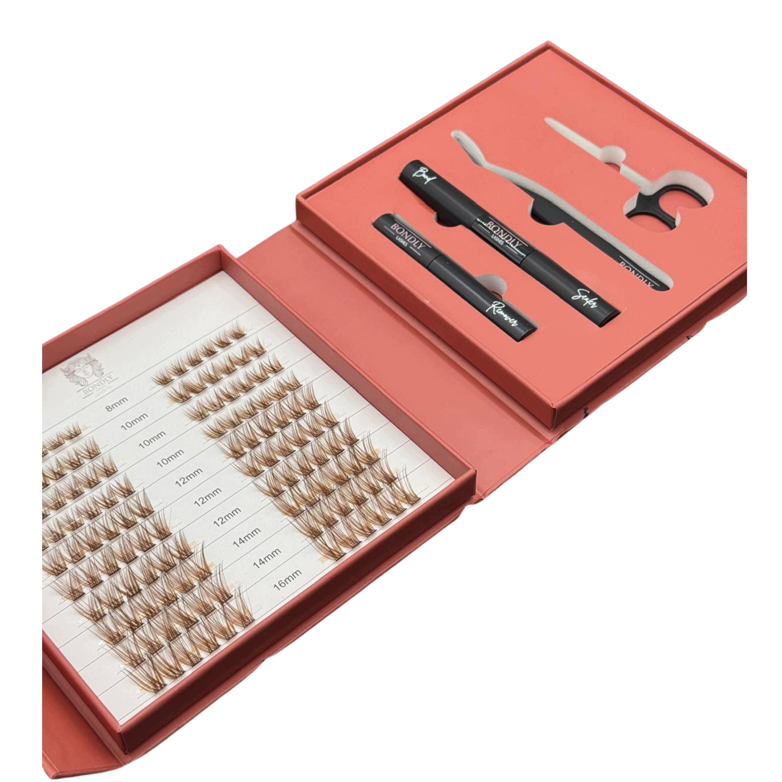 Rzęsy Bondingowe Bondly Lashes Brown Afrodyta 120KĘPEK Bond Sele Rem Pęseta