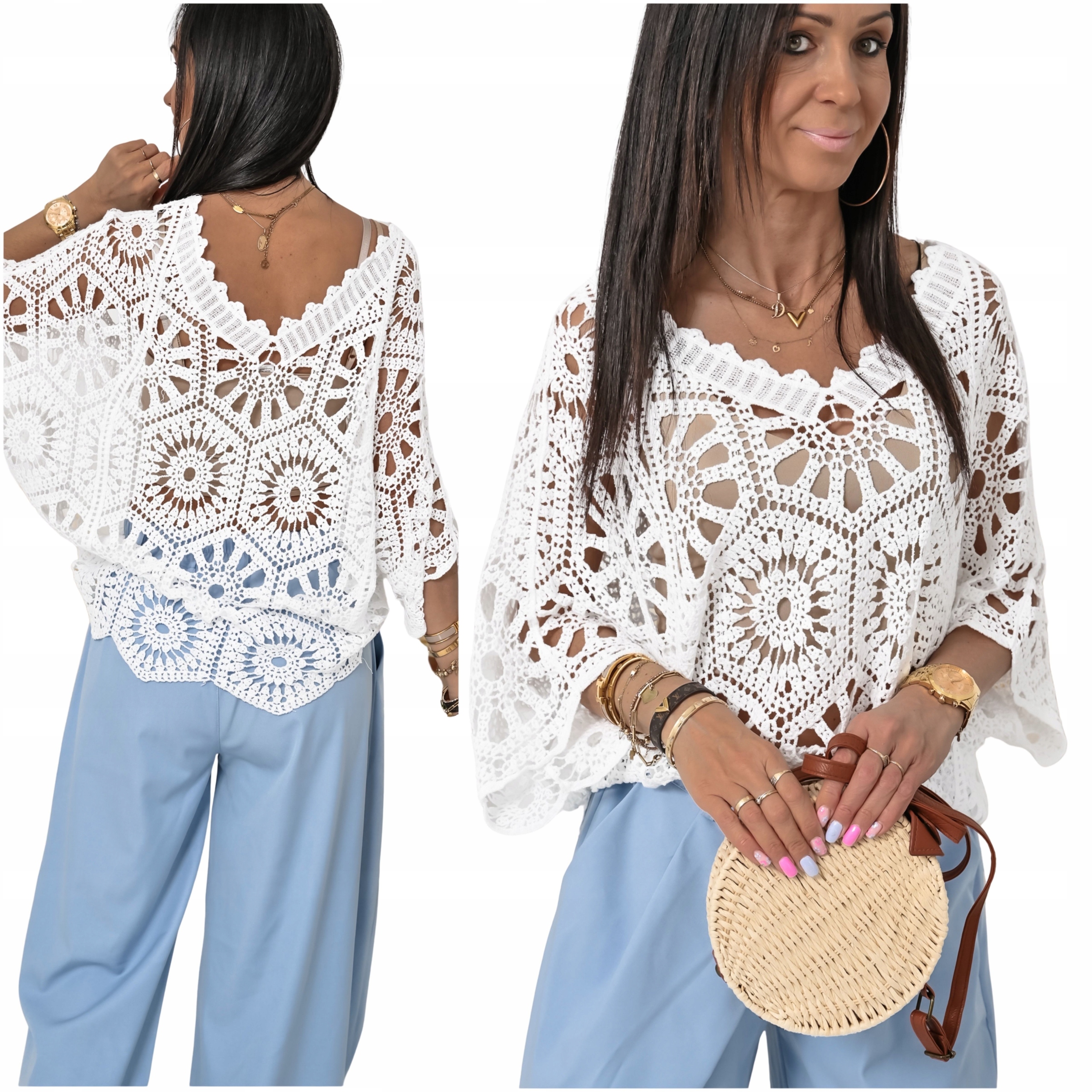 Lekka Ażurowa Bluzeczka Oversize Layanna! WZ.1