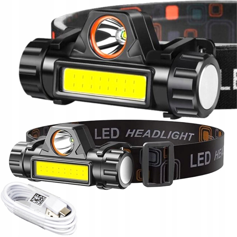 LATARKA CZOŁOWA 4w1 MINI REFLEKTOR WBUDOWANY MAGNES TAKTYCZNA SZPERACZ