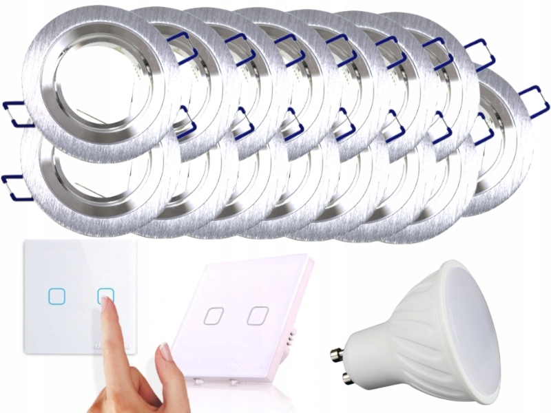 Sada Led stropních světel 15x Vypínač Žárovky