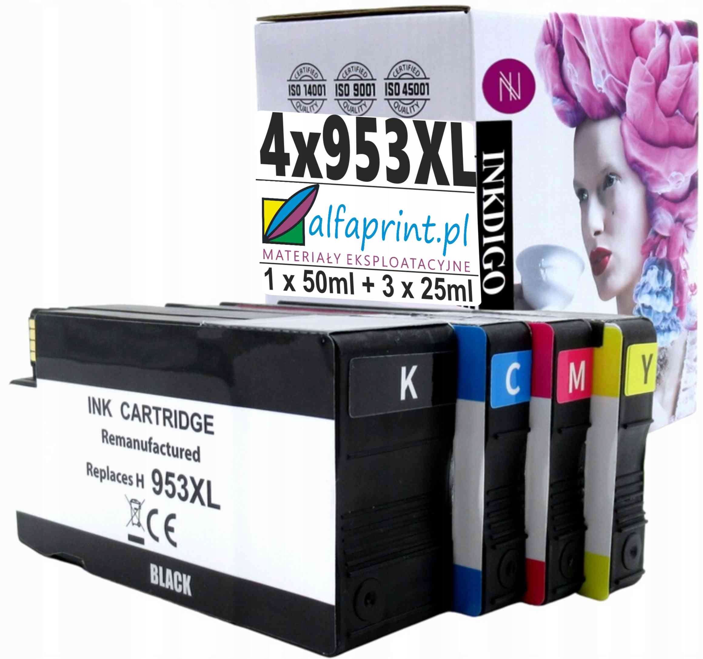 4 x Inkoust 953XL pro Hp OfficeJet 7740 7720 7730 7740 8210 8210 8720