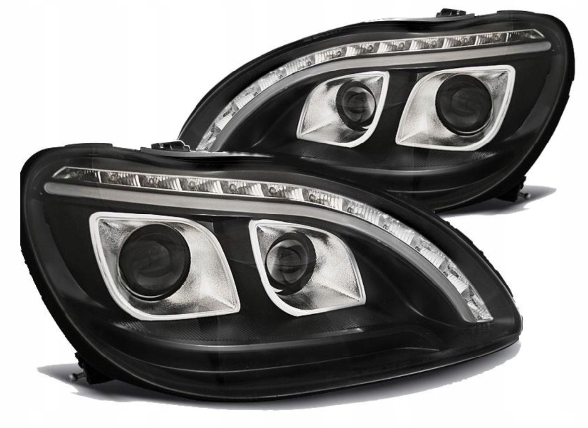 ФАРИ MERCEDES W220 S-КЛАС 98-05r LED БАР BLACK