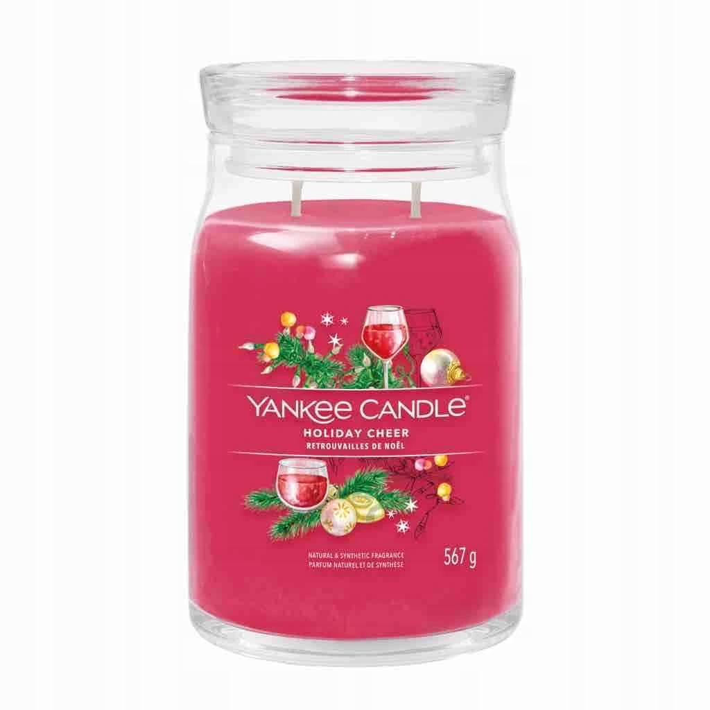 Yankee Candle vonná svíčka Signature ve skle velká Holiday Cheer 567g