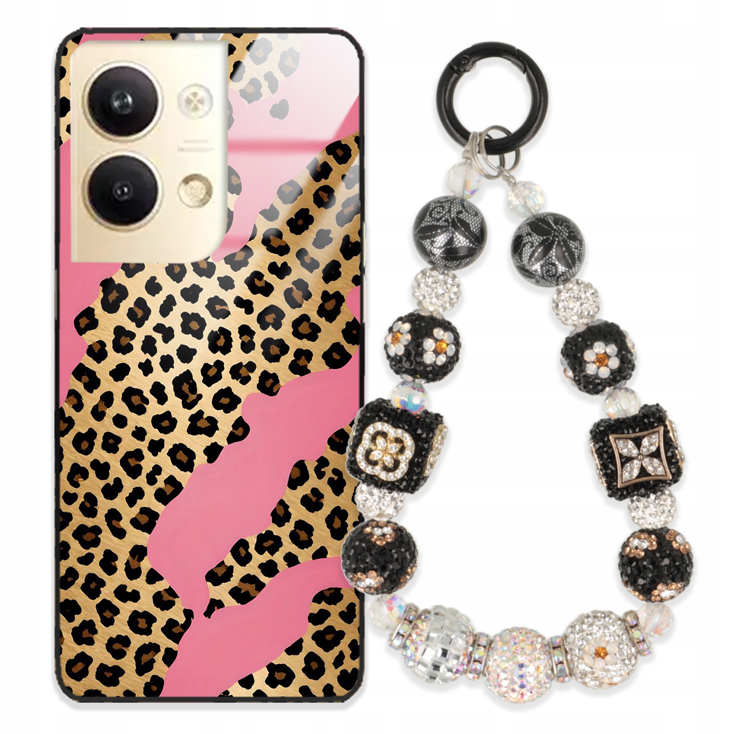 Puzdro Na Oppo Reno 9 Pro Glass Kľúčenka Elegantné Prémiový Dizajn Puzdra