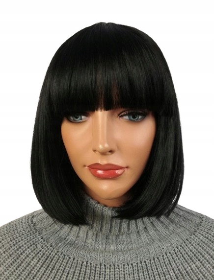 Paruka Bob černá s ofinou Bestseller Nessaja wigs shop