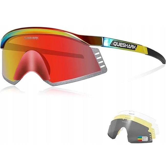 Okulary kolarskie polaryzacyjne TR90 4 wymienne soczewki UV400 Sportowe