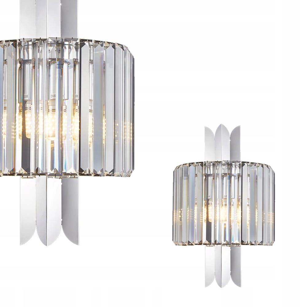 Křišťálové nástěnné svítidlo do obývacího pokoje Margot Chrome 2xE14 ML0412 Milagro