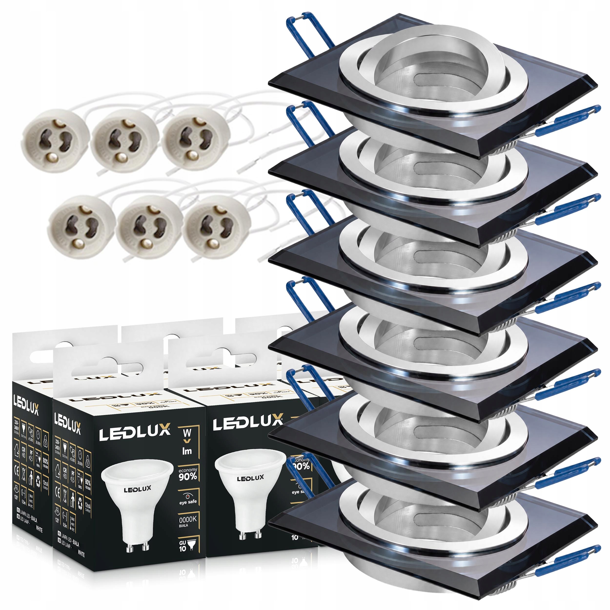 6x halogenové svítidlo Sklona Led GU10 2,5W