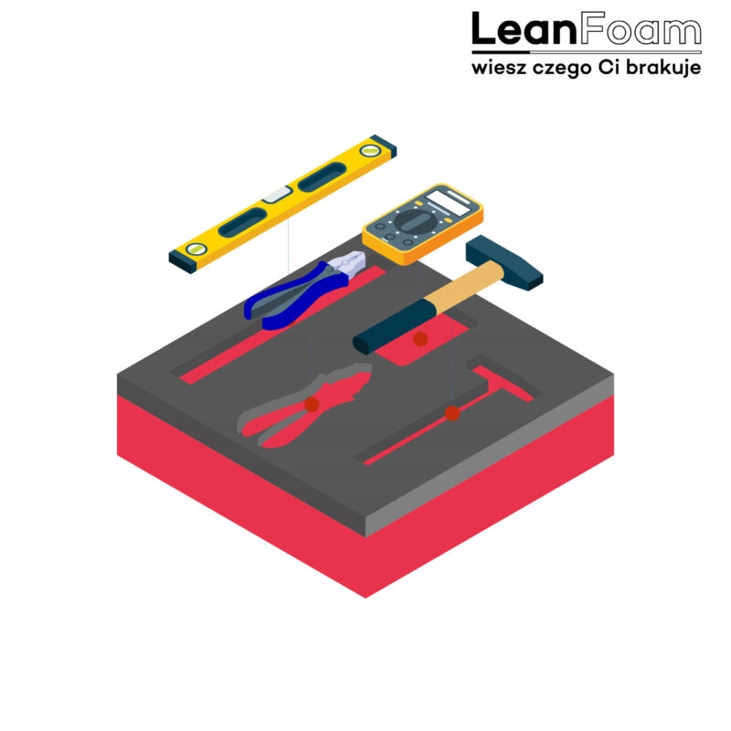 Pianka wkład do szuflad wózków narzędziowych uniwersalna 120x50 cm