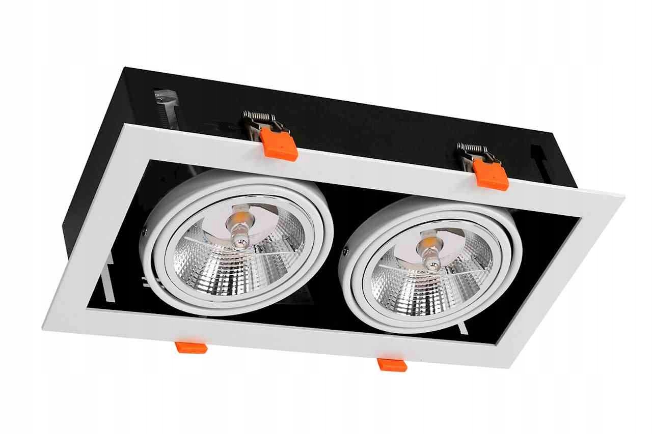 MiLAGRO Podomítkové svítidlo Plaza 2Xgu10 Ar111 Bílá lampa Osvětlení