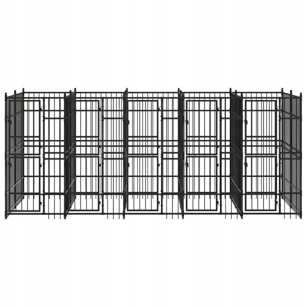 Levně vidaXL Kotec pro psa, ocelová, 9,22 m²