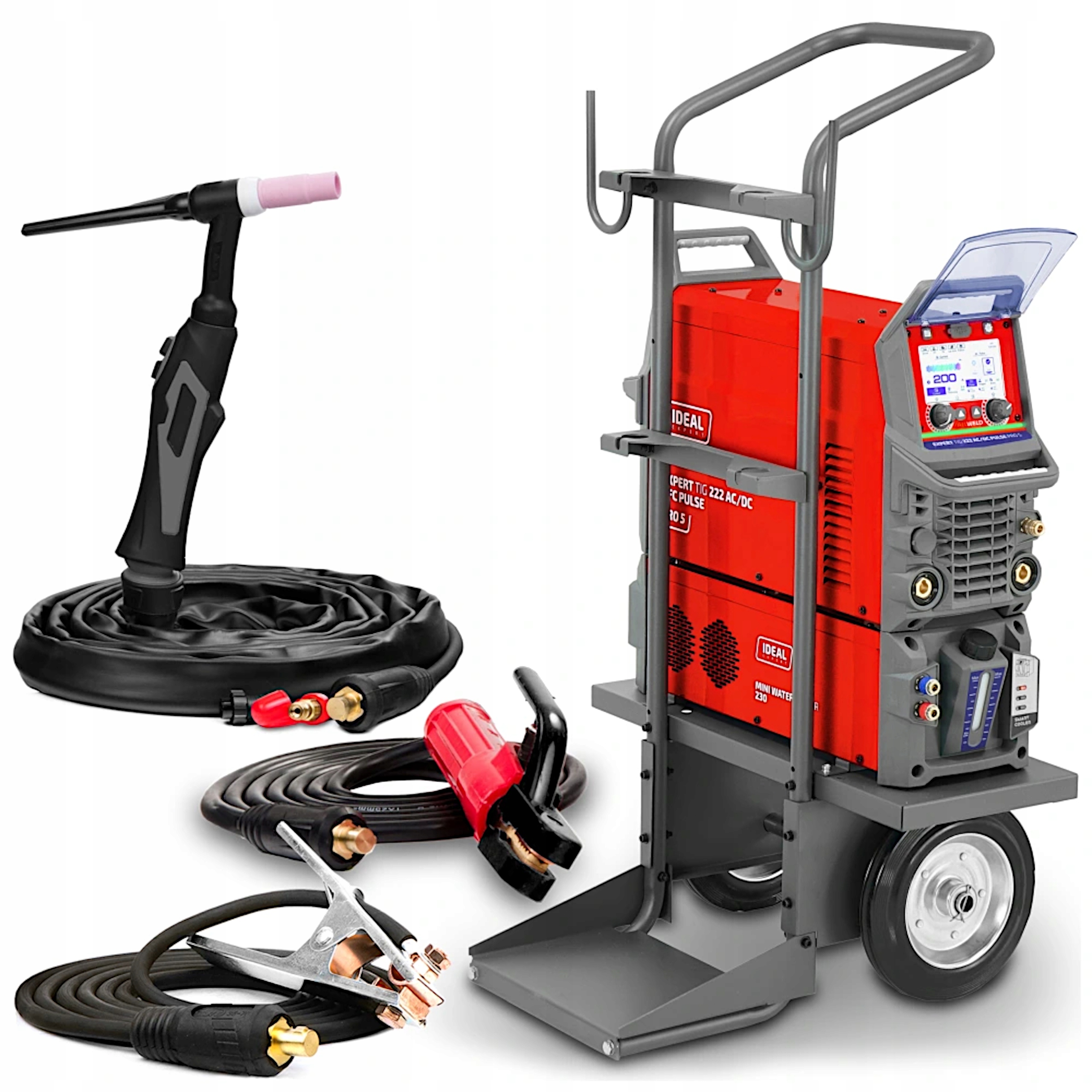 Svařovací Stroj Ideal Expert Tig 222 Ac DC Pfc Pulse Pro 5 LCD S Chladičem