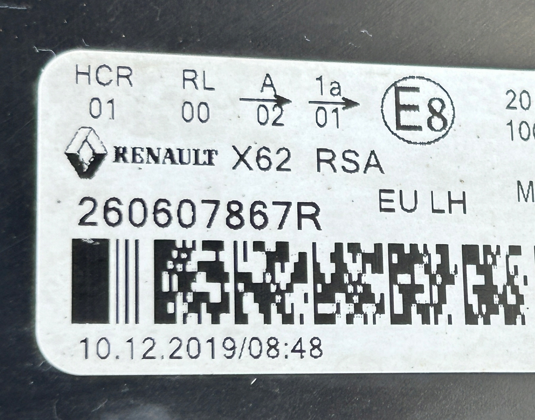 light left front front RENAULT MASTER III LIFT 19- 260607867R