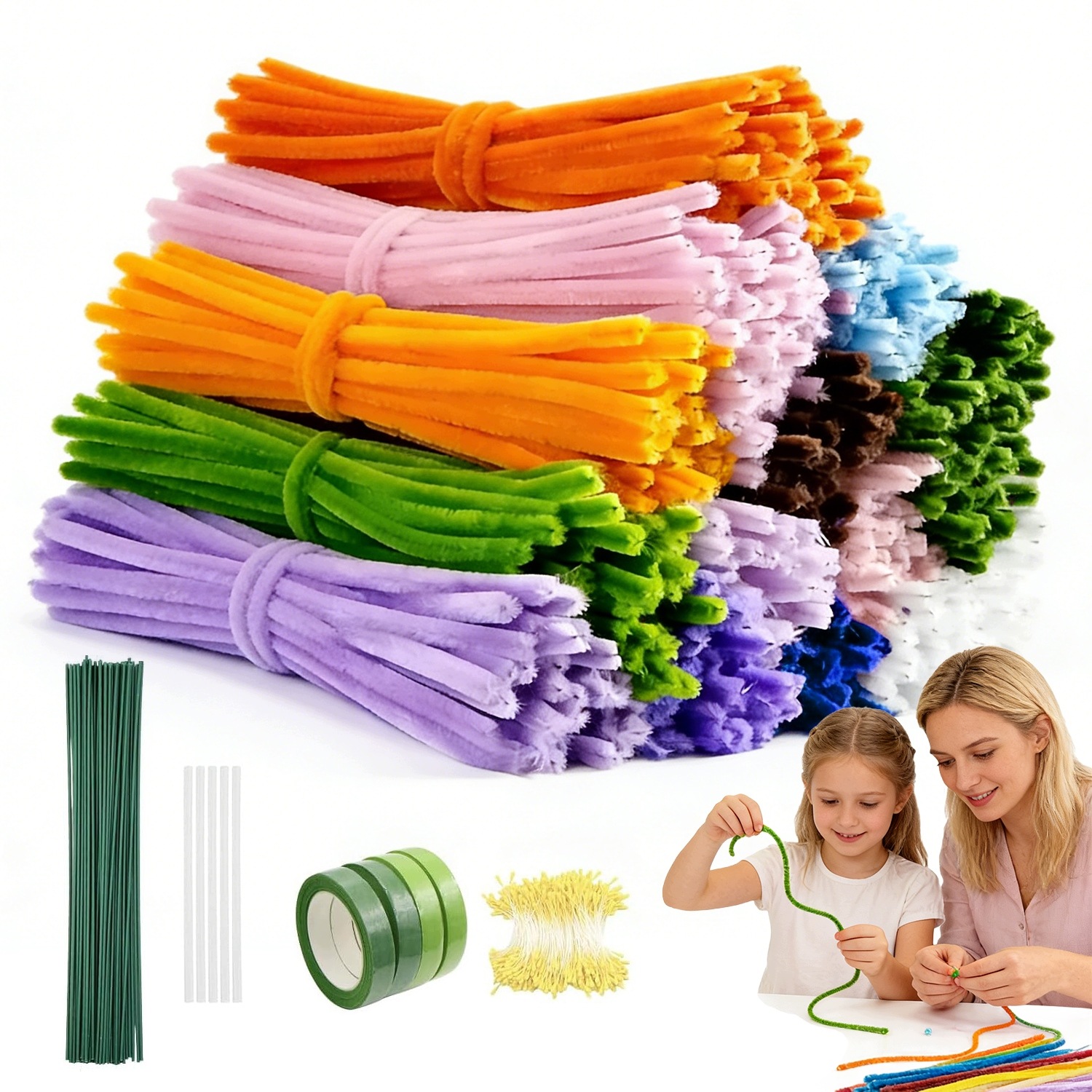 Pipe Cleaner Drátky 800 Kusů 13 Barev Ideální Pro Ruční Dílny