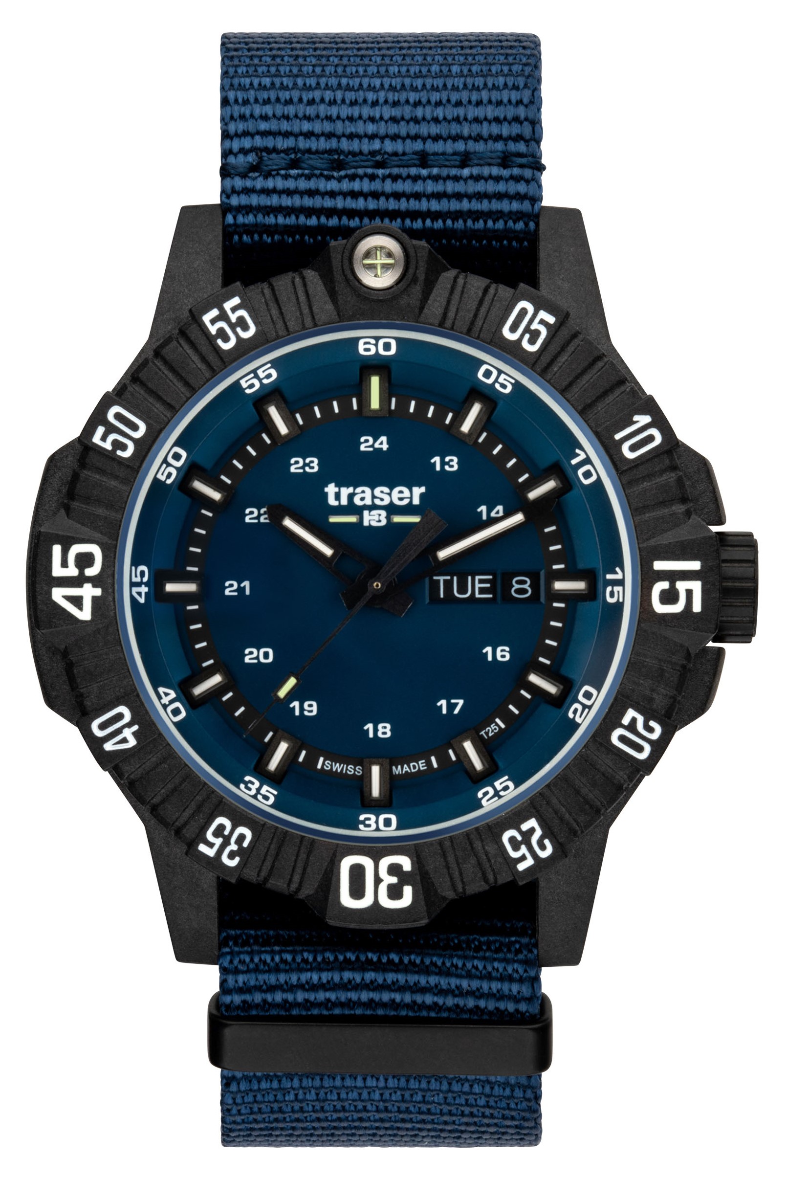 Nové Originální Pánské Hodinky Traser TS-110724 modré P99+gravírování krabička