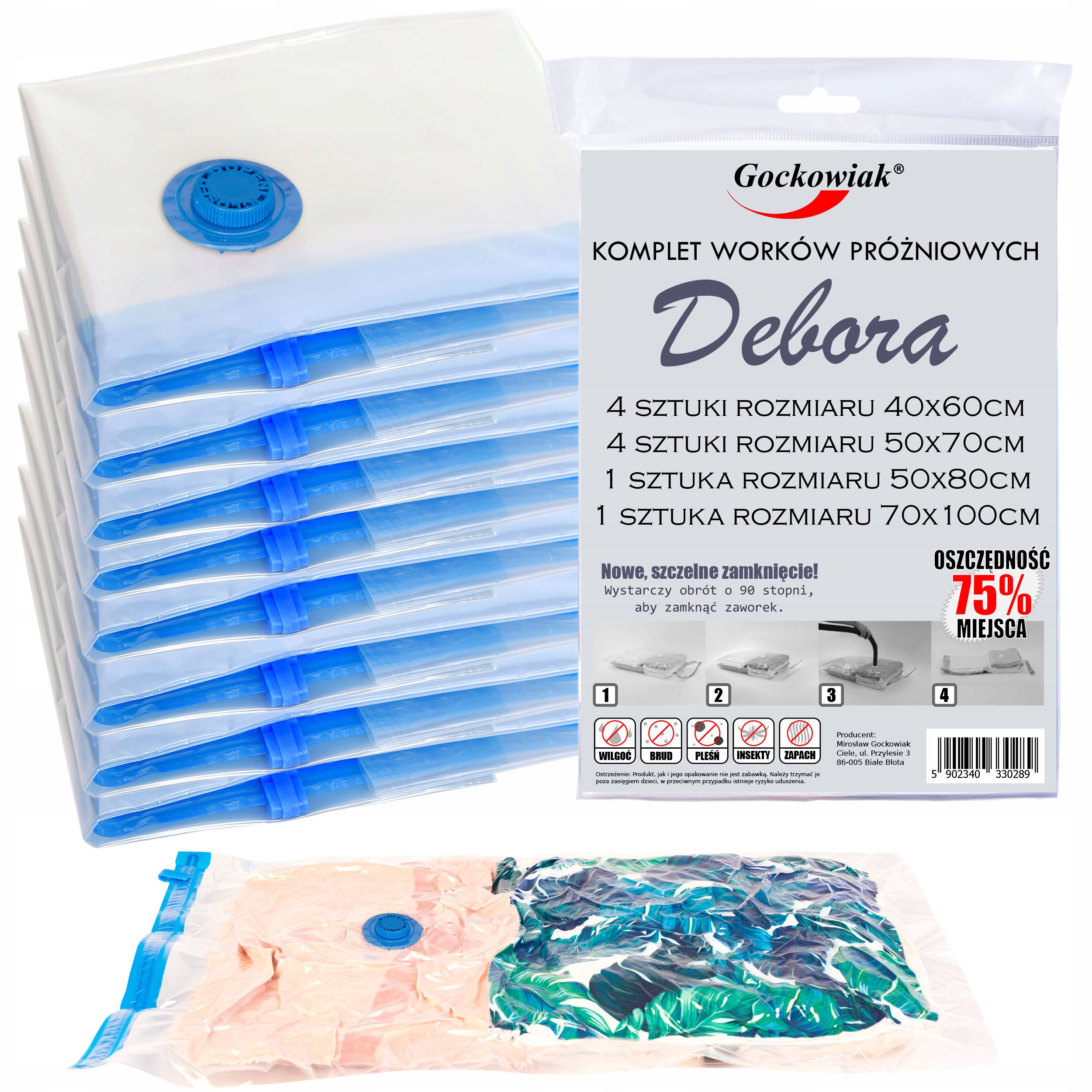 Levně Vakuové Pytle Na Oblečení Povlečení Tašky Sada 10 Kusů 4