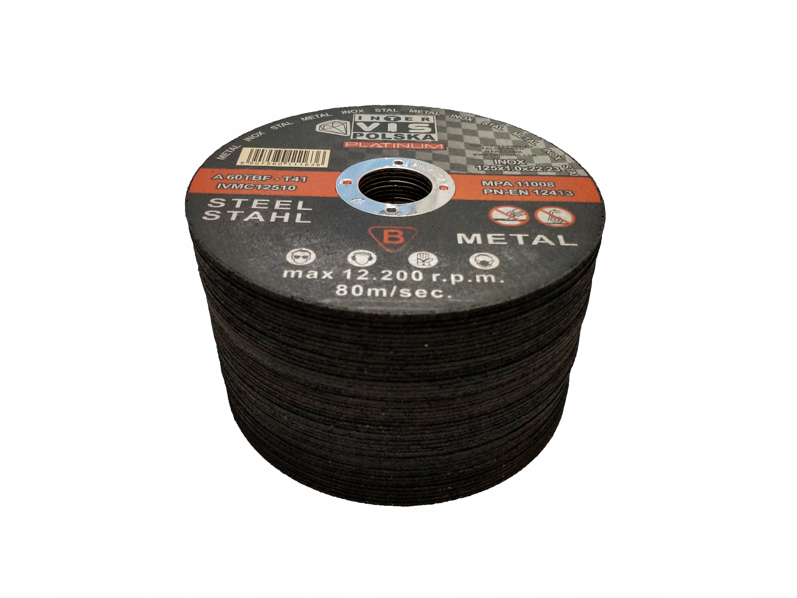 TARCZE DO CIĘCIA METALU 125x1 INTER-VIS 50 SZT Marka Inter-Vis