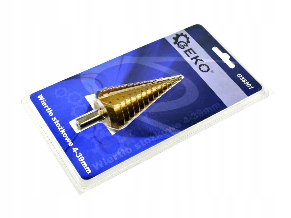 WIERTŁO STOŻKOWE STOPNIOWE HSS TYTAN 4-39 WIERTŁA Zastosowanie do blach do drewna do metalu do plastiku