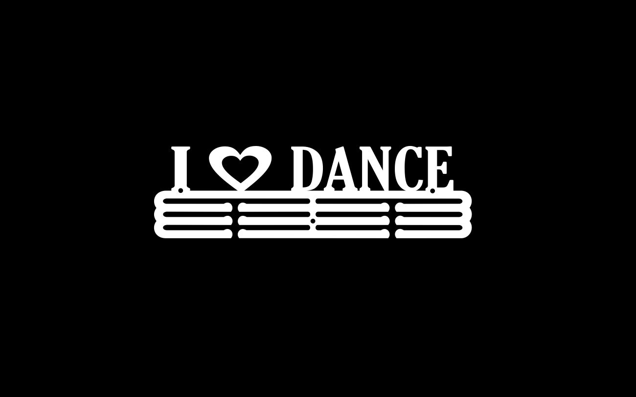 

I Love Dance #3 Biały Wieszak na medale 40cm