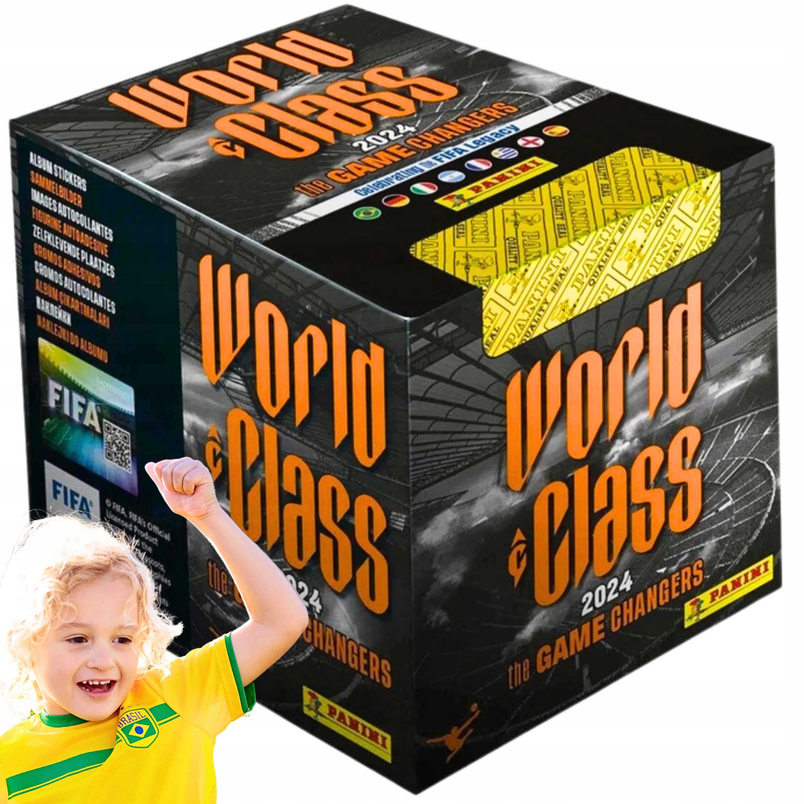 SASZETKI FIFA WORLD CLASS 2024 KOLEKCJA NAKLEJKOWA CAŁY BOX 36 SASZETEK