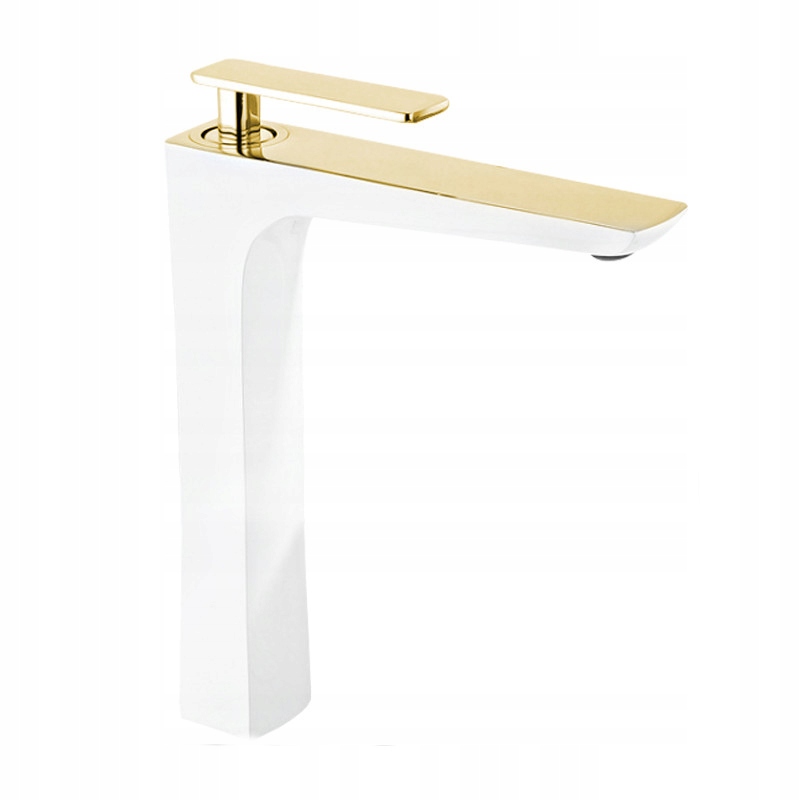 Mexen Indus vysoká umývadlová batéria, biela/zlatá